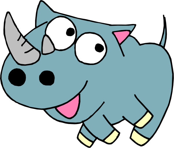 The image shows a cartoon of an animated unicorn with exaggerated features such as large eyes and ears, standing on two legs in what appears to be a stylized outdoor environment that could represent grassy terrain under clear skies.