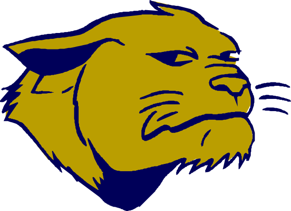 The image shows a cartoon of an anthropomorphic lion with human facial features looking to its right side while standing upright on two legs against a black background.