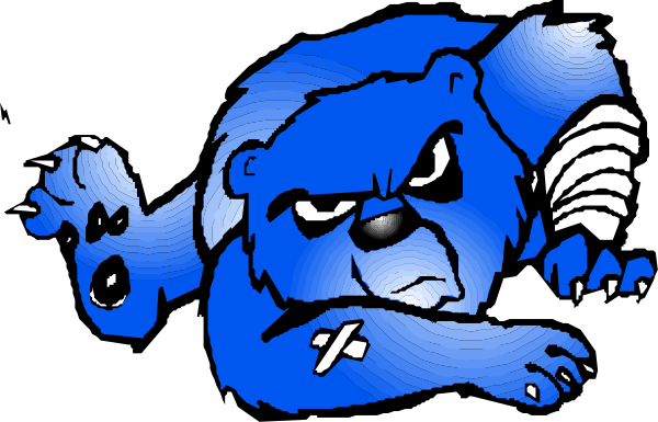 The image shows a cartoon of an animated bear with its paw raised as if it's waving at something off-camera.