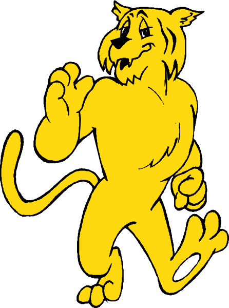 The image shows a cartoon of an anthropomorphic tiger character with humanoid features walking on two legs towards the viewer's perspective.