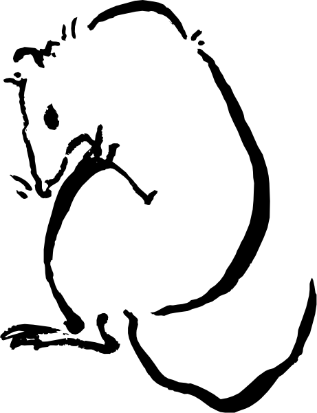The black strip of a photo shows an object that appears to be a person standing against a dark background with their back facing forward; it's difficult to discern any specific details due to low resolution and lack of context provided by other parts of image.