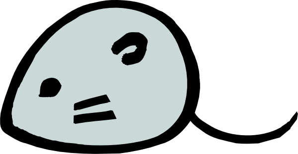 The image shows a black and white cartoon of an egg with eyes drawn on it next to another similar looking object that has been altered by adding two dots for eyebrows above its eye line.