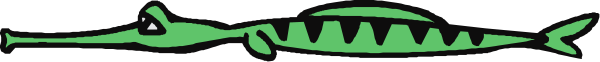 The image shows a green alligator with its mouth open on top of an object that resembles water.