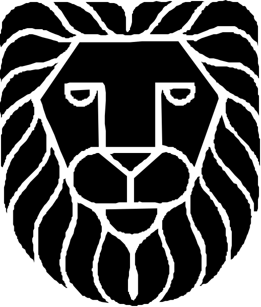 The image shows a black square with white lines creating an abstract pattern against a gray background.