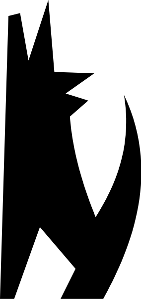 The image shows a black and white pixelated representation of two vertical lines with varying shades from dark to light gray on either side against an even lighter background.
