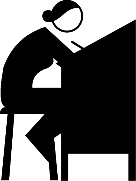 The black and white photo shows a person's face with their mouth open as if speaking or singing, set against two vertical stripes of different shades creating an abstract background that could be interpreted to represent sound waves or music notes due to its pattern resembling musical notation lines on staves in sheet music.