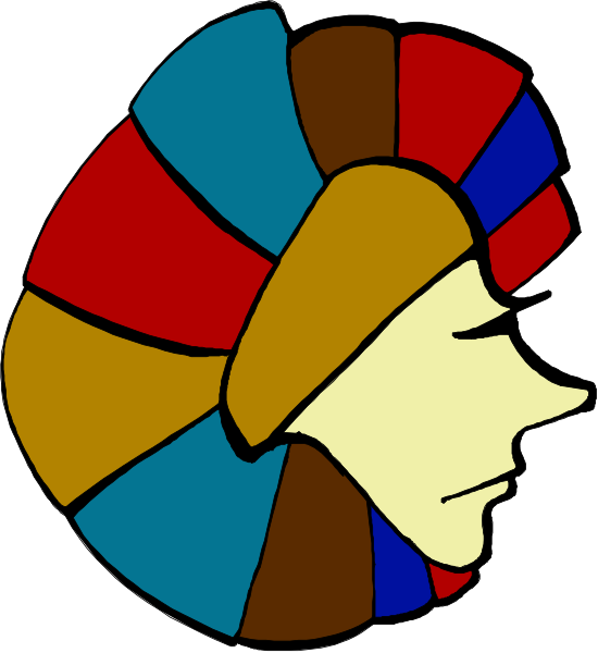 The image shows a stylized representation of an individual's head with colorful segments radiating from it like spokes on a wheel; this is set against a plain background.