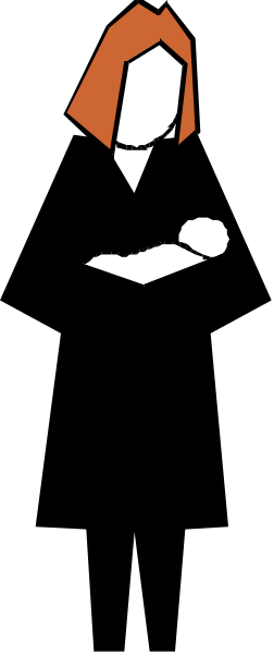 The image shows a person standing with their arms crossed against a dark background; there is no other discernible content within this small clip-art frame.