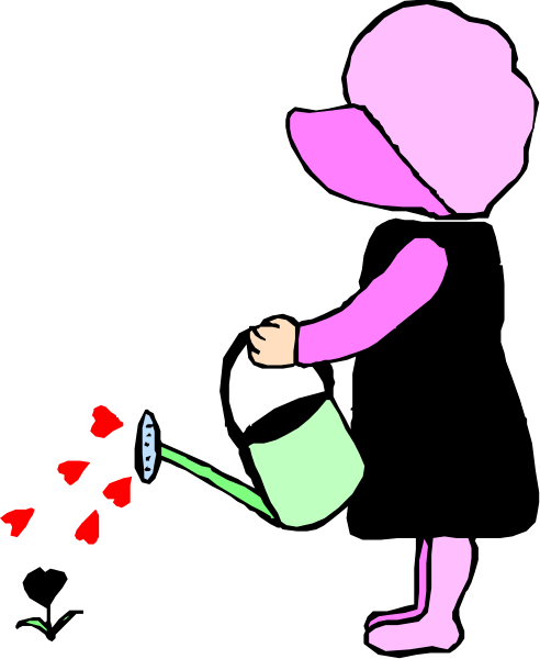 The image shows a cartoon of an animated character who appears to be bending over with their hands on hips while looking down at something off-frame; there is also what seems like a small object resembling a heart in front, and it's set against a dark background that provides contrast.