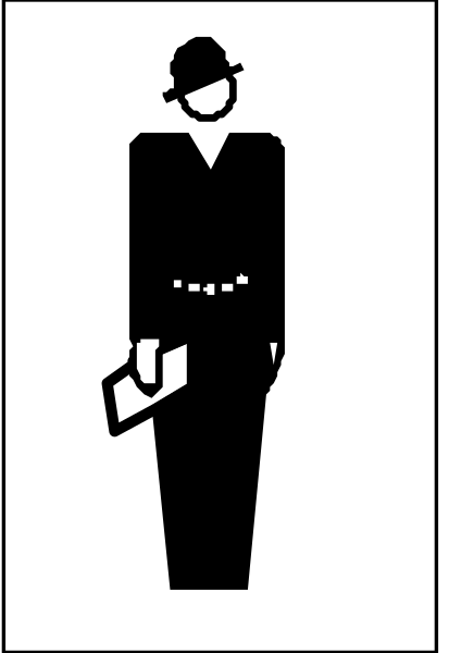 The black and white silhouette of a man holding an umbrella standing next to another figure who appears to be smoking with his hand in pocket on top of what looks like a newspaper stand.