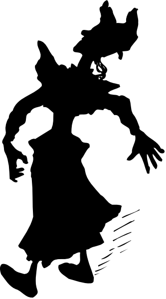 The image shows a black and white photo of an object with multiple sections that appear to be connected together like puzzle pieces forming a larger picture when viewed from different angles; however, due to its small size in this clip-art format, it's difficult to discern specific details about the content or setting.