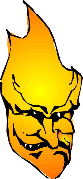 The image shows a closeup of an animated character with fiery hair peeking out from behind what appears to be a wall or barrier in black-and-white tones.
