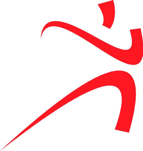The image shows a red logo with two stylized white lines forming an abstract design that resembles a letter 'S'.