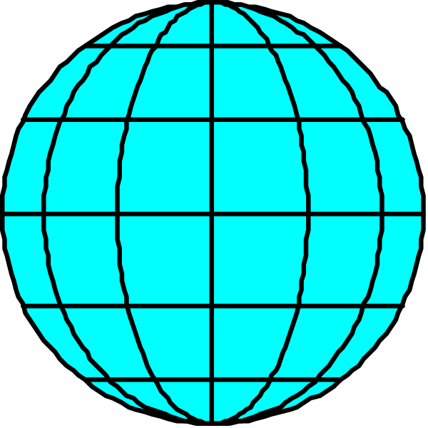 The image shows two blue globes against a black background with no additional context provided about their size, positioning, or any other elements present in this clip-art representation of Earths.