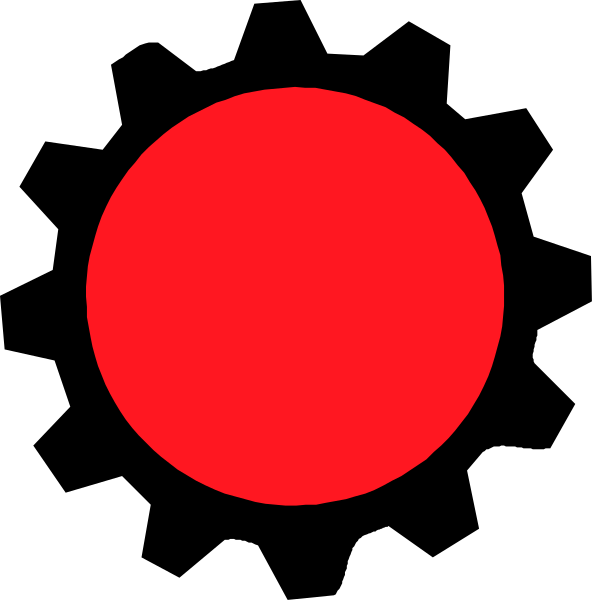 The image shows a red circle on top of another smaller black rectangle with an arrow pointing to it from above left corner.