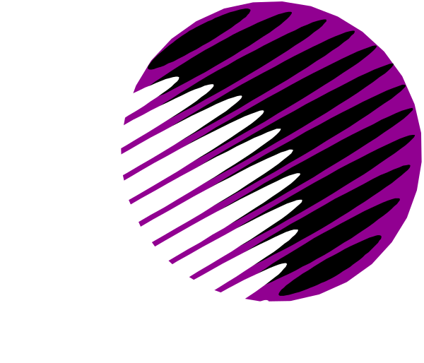 The image shows a purple circle with white lines radiating from it against a black background on the left side of an abstract design that resembles a stylized globe in shades of gray and pinkish-purple, suggesting travel or exploration themes.