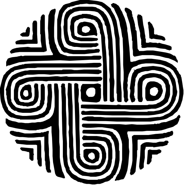 The image shows a black background with white dots arranged to resemble stars against it.