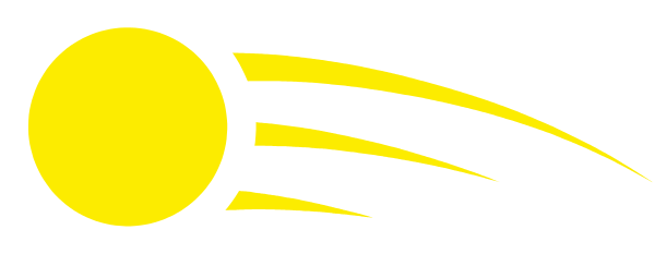 The image shows a black background with two yellow circles on either side of what appears to be an abstract representation of motion lines in white connecting them at one point, suggesting movement between these points; there is no text present and it does not depict any objects, people or animals that can be confidently identified.