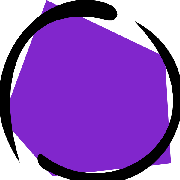 The image shows a purple circle with no other discernible elements present within it.