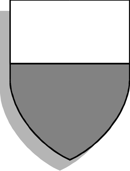 The image shows a shield with two vertical bars on either side of it; there is no text present within this small clip-art graphic.