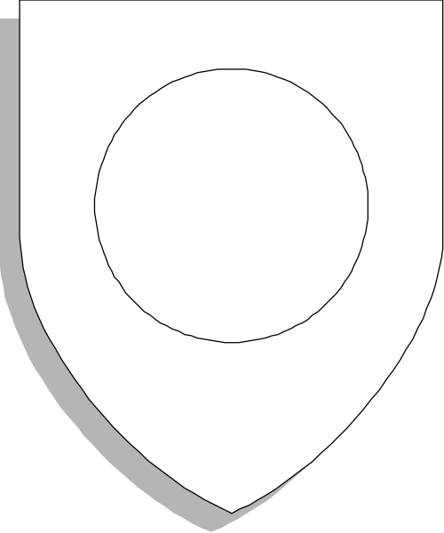 The image shows a shield with an emblem inside it on top of what appears to be a coat of arms design.