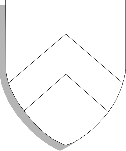 The image shows a coat of arms with heraldic symbols including shields within it, all set against a white background inside an oval border that is outlined in black.