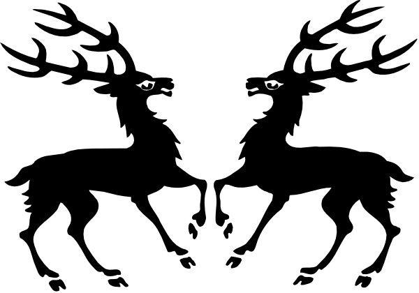 The image shows a black rectangle with two white eyes on it against a gray background.