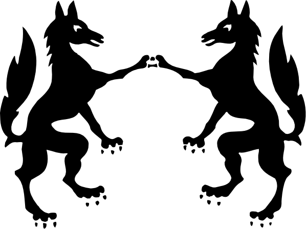 The image shows a black background with two white eyes on either side of what appears to be an animal's face at nighttime in silhouette form.