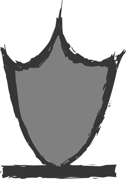The black and white silhouette of a person's head with sunglasses on it is shown against a striped background in this small clip-art image.