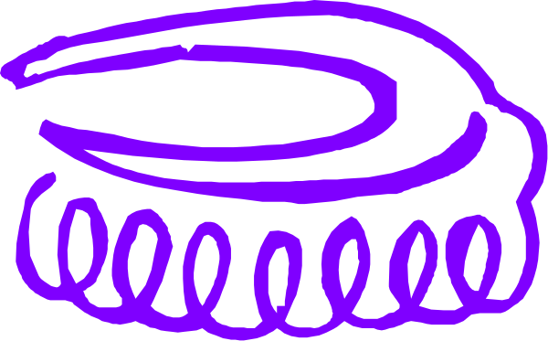 The image shows a purple donut with white frosting on top of it.