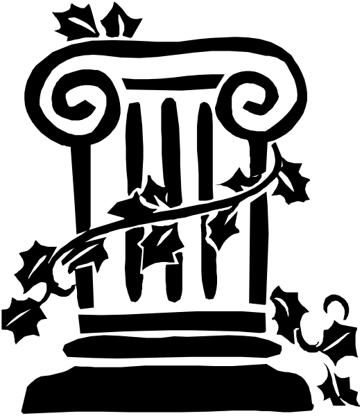 The black cat appears to be looking upwards with its head tilted slightly towards a light source that is out of frame in this small clip-art image.