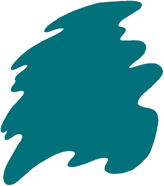 The image shows a stylized blue wave with white foam on top against a gray background.