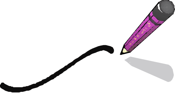 The image shows a purple pen with an eraser on top of it lying next to what appears to be a microphone in front of a black background.