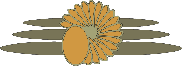 The image shows a cartoon of two sunflowers with their petals spread out against an abstract background that resembles water waves in shades of blue-gray to black at one end.