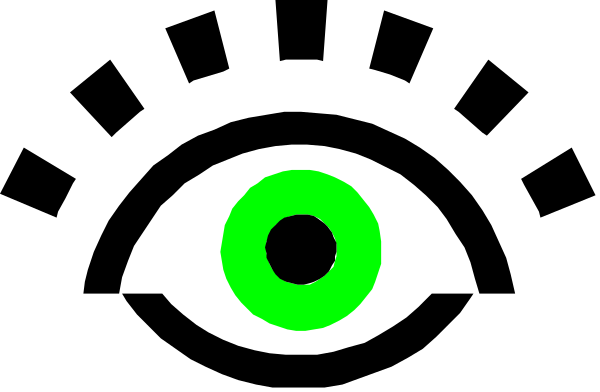 The image shows a close up of an eye with green iris detailing inside it what appears to be another smaller eye within its pupil.