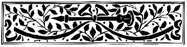 The image shows a decorative border with intricate patterns resembling lacework on an otherwise plain background; it is in black-and-white coloration.