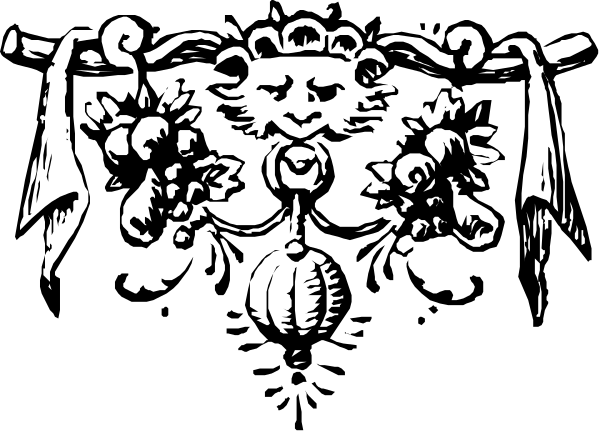 The black and white photo shows a person holding an umbrella with flowers on it against a dark background.