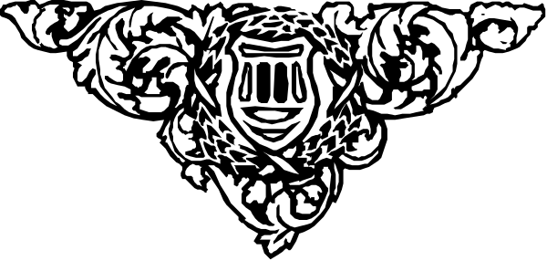 The black and white logo of a company with an emblem that appears to be stylized as a face on top of two wings.