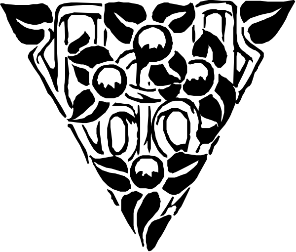 The black and white silhouette of a person sitting down with their legs crossed at an angle over each other.