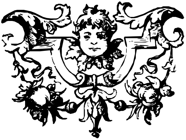 The black and white photo shows a coat of arms with heraldic elements such as lions rampant on either side atop two crowns; below them is an escutcheon featuring what appears to be three stars, each within its own circle, flanked by wings or feathers that resemble those found in the coats-of-arms.