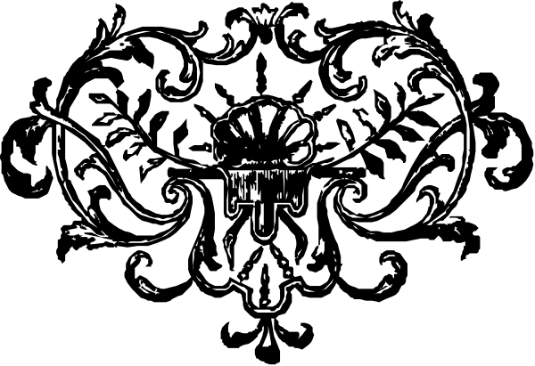 The black and white logo features a stylized animal head with intricate designs on either side of it against an abstract background that resembles leaves.