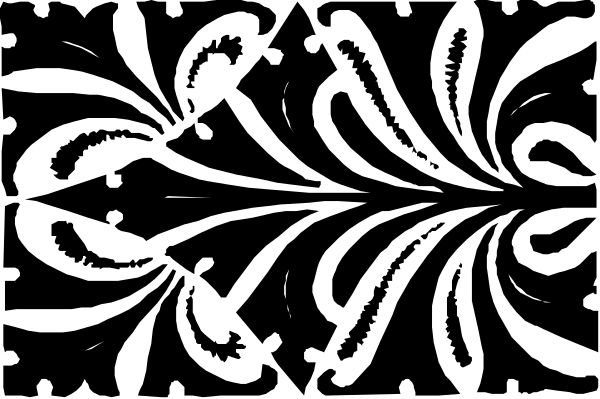The black silhouette of a person standing on top of another figure that appears to be lying down with their arms outstretched in front of them against an indistinct background.