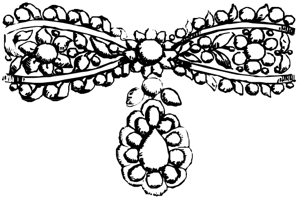 The black and white photo shows a stylized graphic of an abstract design with what appears to be floral elements at its center, resembling decorative patterns often found on fabric or wallpaper; it is set against a dark background that contrasts sharply with the lighter tones used for the pattern.