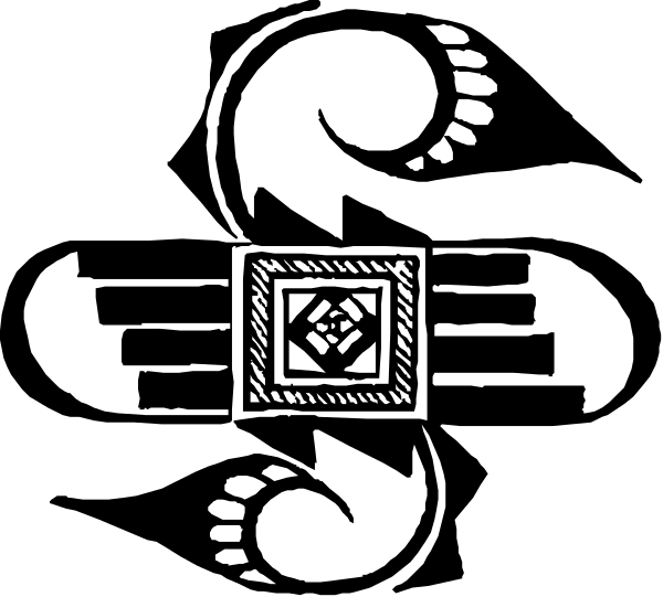 The black and white logo of a company with an abstract design featuring geometric shapes resembling stylized letters "C" and "E".