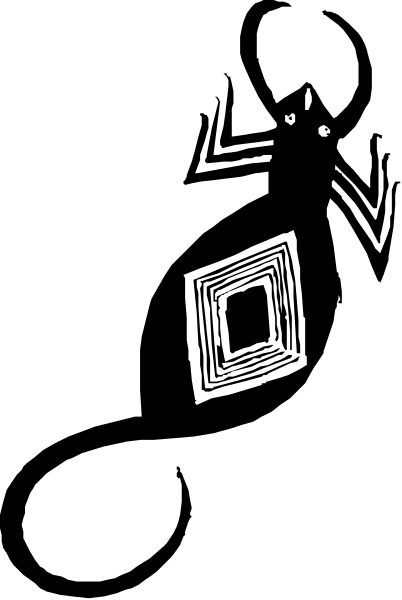 The image shows a black square with two smaller squares inside it on top of each other against a dark background.