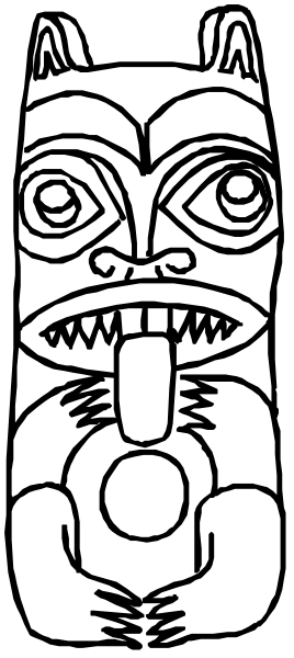 The black and white illustration shows a cartoon character with an exaggerated facial expression holding up its finger to make a point while standing in front of what appears to be a window frame.