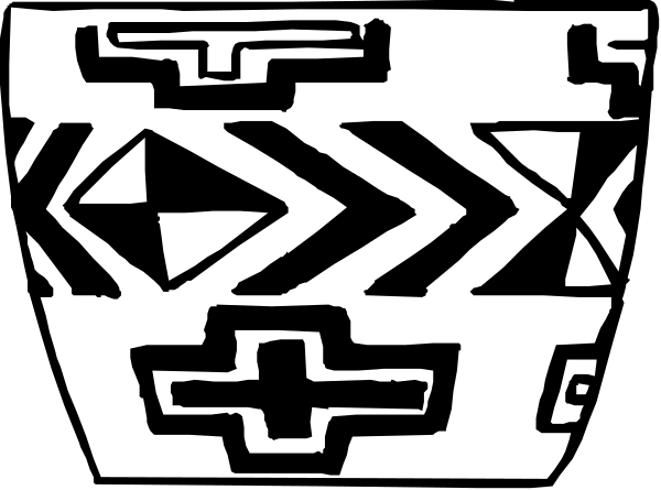 The black and white image shows a stylized graphic of an object with buttons on it that resembles a game controller design.