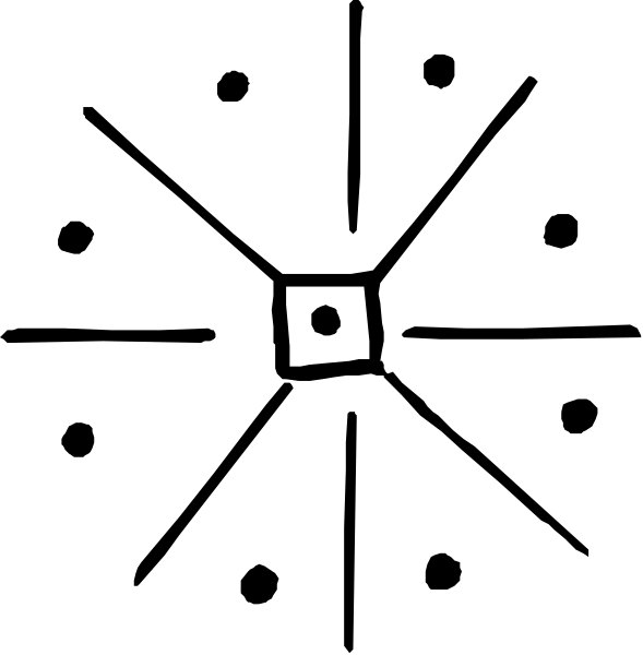 The image shows a black square with an object inside it on top of another dark background; there is no additional context provided to determine what's in the box due to its small size