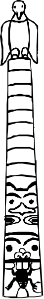 The black and white photo shows a long vertical strip of various images including what appears to be an animal figure at top left corner followed by several smaller figures that could represent humans in different poses throughout its length until it ends with another larger human-like image on bottom right, all within the confines of this rectangular frame.