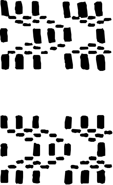 The image shows a black and white striped pattern with no distinguishable content within it.